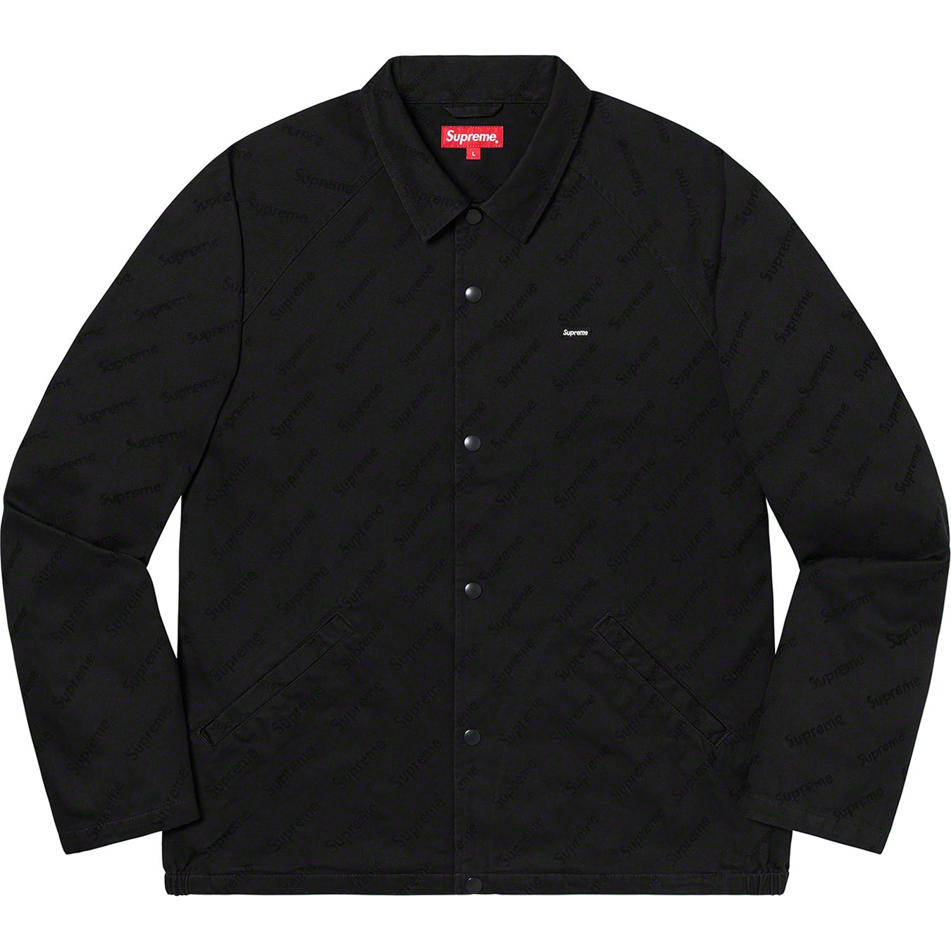 Snap Front Jacquard Logos Twill Jacket view 8